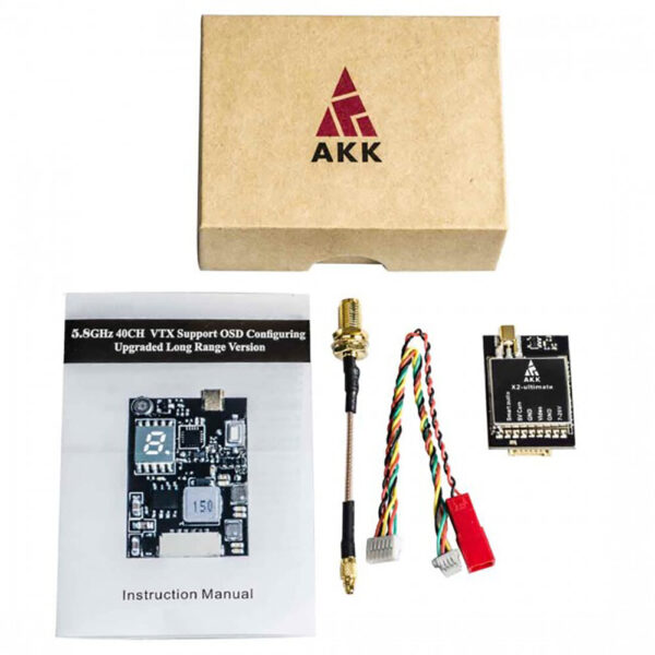 AKK X2-Ultimate 5.8GHz VTX 25mW/200mW/600mW/1200mW International Version MMCX FPV Transmitter with Smartaudio MIC for RC Drone Long Range - Image 5