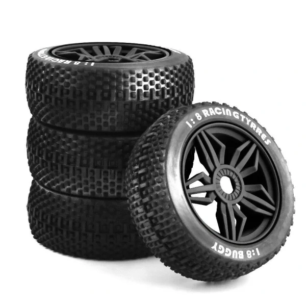 4PCS Off-Road Tires Wheels 17mm Hex for HSP KYOSHO MP10 ZD FS Racing 1/8 RC Car Vehicles Model Spare Parts