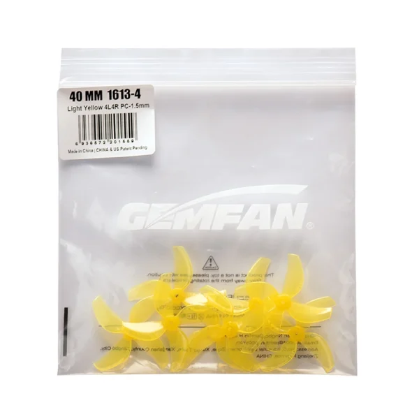 4 Pairs GEMFAN 1613 40mm 1.6 Inch 4 Blade PC Propeller 1mm / 1.5mm for FPV Racing Drones Compatible with 0802 1102 Motor - Image 9