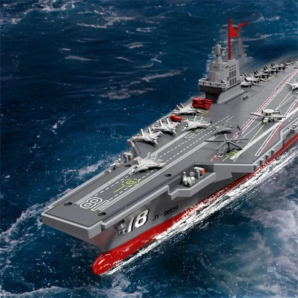JJRC S19-YW 2.4G Dual Motor RC Simulation Aircraft Carrier RTR Boat Models Toy - Image 4
