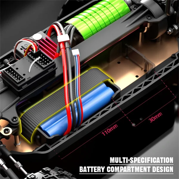 JJRC C8803 RTR 1/12 2.4G 4WD Brushless RC Car Wind Walker High Speed Off-Road Truck Vehicles LED Light Full Proportional Alloy Chassis Oil Filled Shocks Models Electric Toys - Image 2