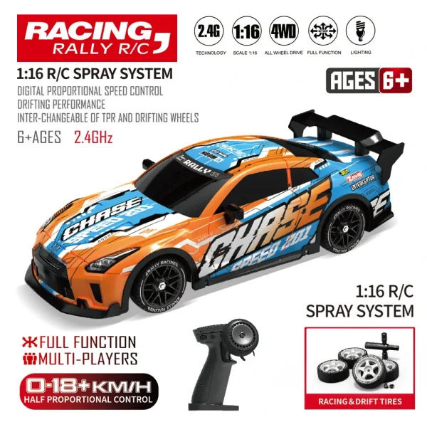 UJIETOYS PY360/PY361/PY362/PY363 1/16 2.4G 4WD Drift RC Car LED Light High Speed On Road Racing Stunt Vehicles Models Remote Control Toys - Image 9