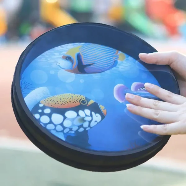 8/10 Inch Sea Drums Ocean Sound Hand Drum Musical Educational Toys for Kids Kindergarten Teaching Aids Hand Drum - Image 5