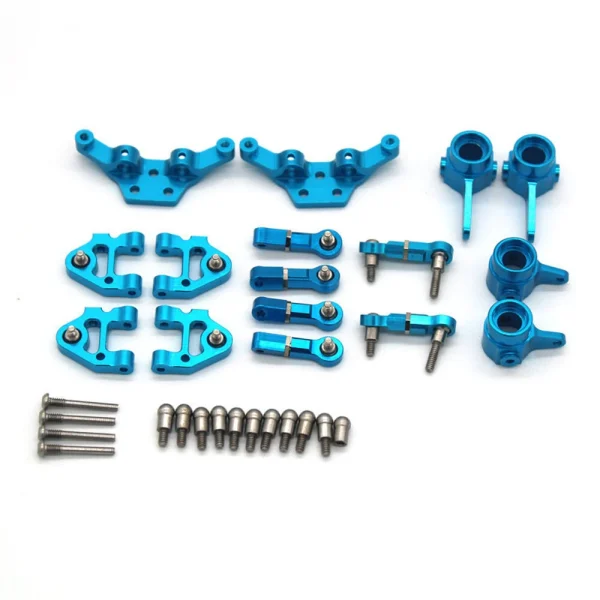 6PCS Upgraded Metal Parts Set Steering Cup Rear Wheel Seat Suspension Arm Upper Linkage Rod Shock Absorber Bracket for Wltoys 284131 284010 284161 K989 K969 1/28 RC Cars Vehicles Models Accessories - Image 2