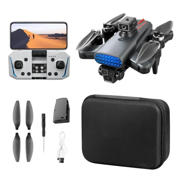 XKJ K90 MAX GPS Three Camera 5G WiFi FPV with 4K ESC 3 Lens 360 Obstacle Avoidance Optical Flow Positioning Brushless Highlight LED Foldable RC Drone Quadcopter RTF - Image 9