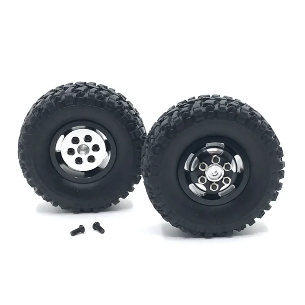 2PCS Upgraded Metal Rims Tires Wheels Double/Single for WPL 1/16 C14 C24 C34 B14 C24 B16 B36 RC Car Vehicles Models Parts - Image 6