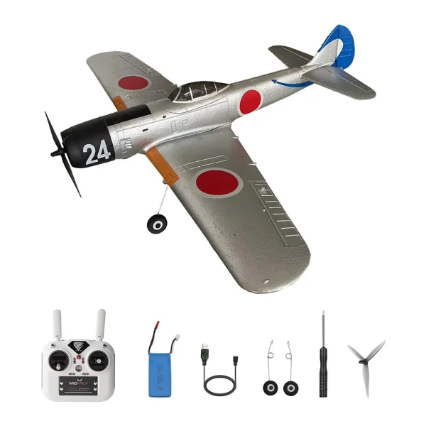 Kootai Ki84 WWII Fighter 690mm Wingspan 2.4GHz 4CH Built-in Gyro 3D/6G Switchable One Key Aerobatics EPP RC Airplane RTF Supports SBUS GPS for Beginners - Image 4