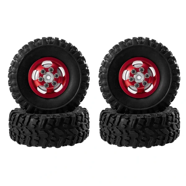 4PCS Upgraded Metal Rims Tires Wheels for TOYOTA Land Cruiser MN82 LC79 MN78 WPL D90 D91 D96 99S 1/12 RC Cars Vehicles Models Spare Parts - Image 3