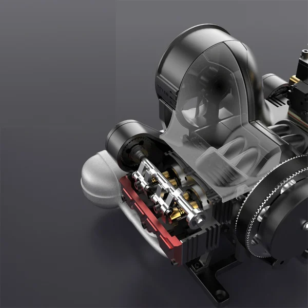TOYAN Engine FS-B400 14cc Flat-four Engine Horizontal Opposed 4 Cylinder 4 Stroke Nitro H4 Engine Model Kit - Image 6