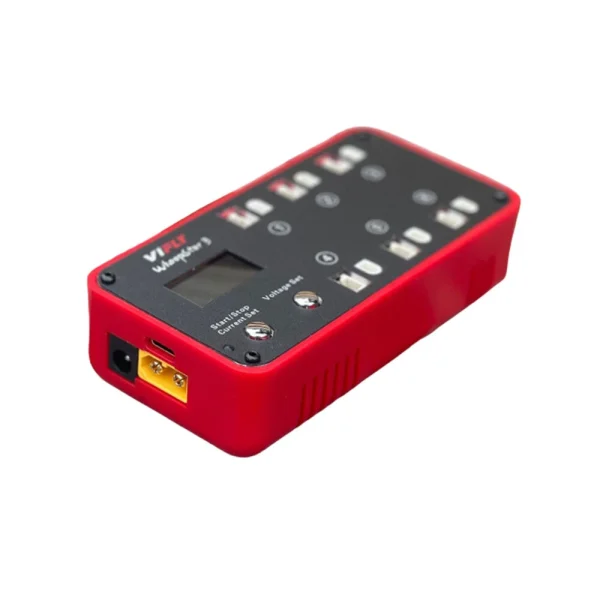 VIFLY WhoopStor 3 40W 1.3A*6 6 Ports DC 1S Lipo Battery Charger Discharger with Storage Function LED Screen Support 4.2V 4.35V LIHV BT2.0 PH2.0 Plug - Image 2