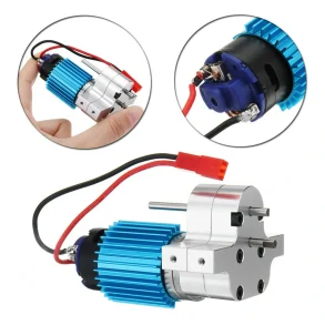 1PC Metal Transfer Gear Case w/370 Motor for WPL B-16 B-24 B-36 C24 JJRC Q60 Q61 4WD 6WD RC Car