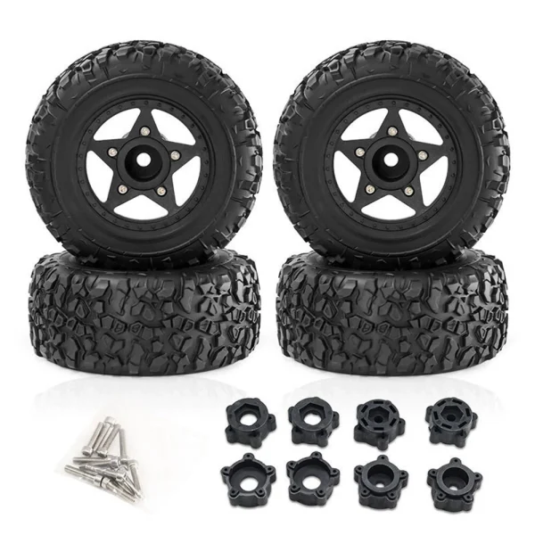 4PCS D231 Upgraded Off-Road Tires Wheels for 1/8 1/10 Short Course Truck RC Cars Vehicles Models Parts Accessories - Image 3