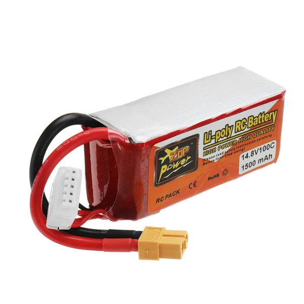 2Pcs ZOP POWER 14.8V 1500mAH 100C 4S Lipo Battery With XT60 Plug For RC Models - Image 3