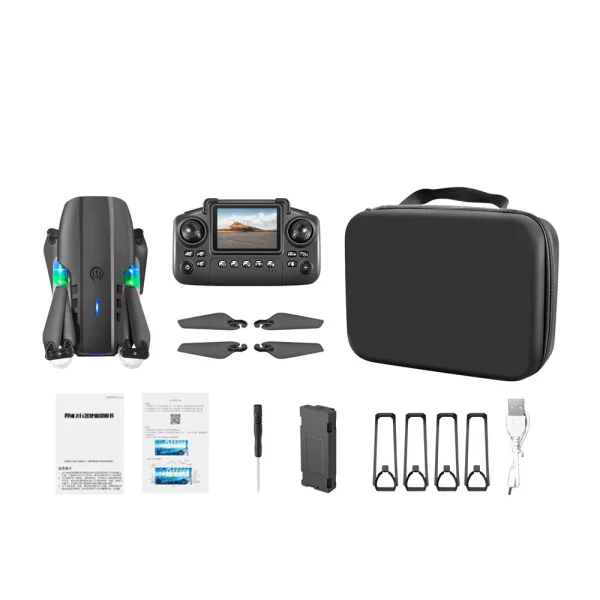 YLR/C E99 / E99D WiFi FPV with LCD Screen Controller HD Dual Camera Lighting Arms Optical Flow Positioning Colorful LED Light Foldable RC Drone Quadcopter RTF - Image 9
