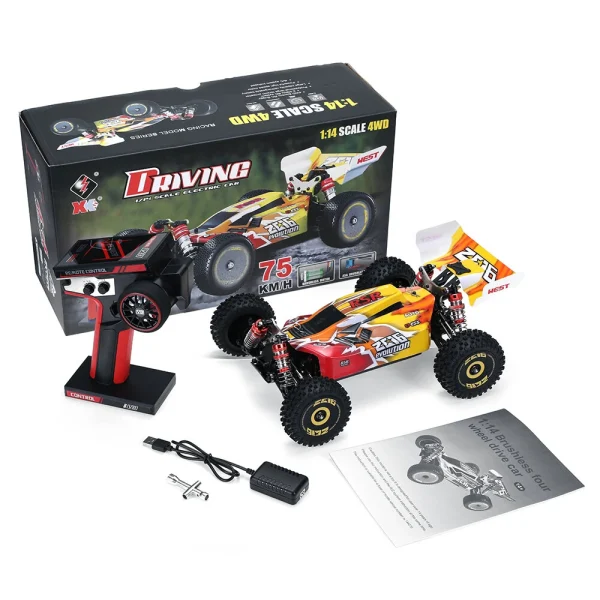 Wltoys 144010 1/14 2.4G 4WD High Speed Racing Brushless RC Car Vehicle Models 75km/h - Image 9