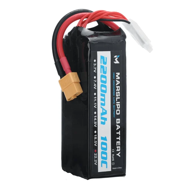 MARSLIPO 22.2V 2200mAh 100C 6S Lipo Battery XT60 Plug for RC Drones - Image 6