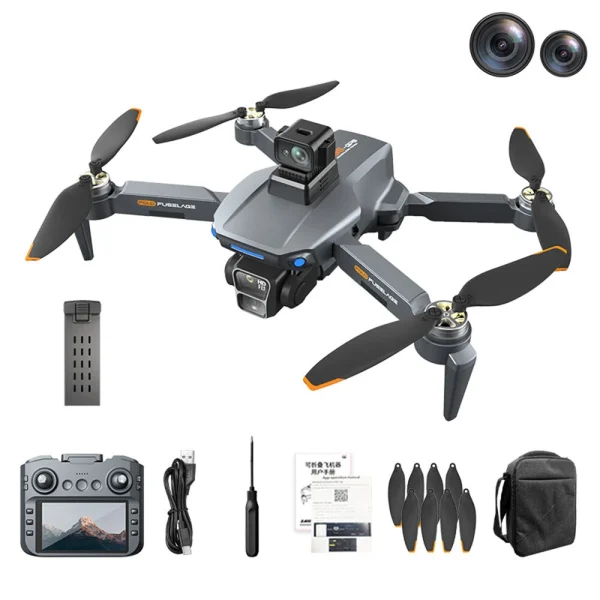 FUNSKY B8S GPS 5G WiFi FPV with 5.9inch LCD Screen Controller 720P HD Dual Camera Servo Gimbal 360 Obstacle Avoidance Brushless Foldable RC Drone Quadcopter RTF - Image 7