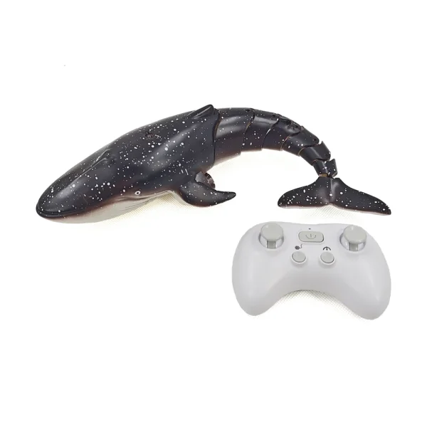 18002 Simulation Double Waterproof Automatic Cruise Spraying Whale Remote Control RC Boat Toy