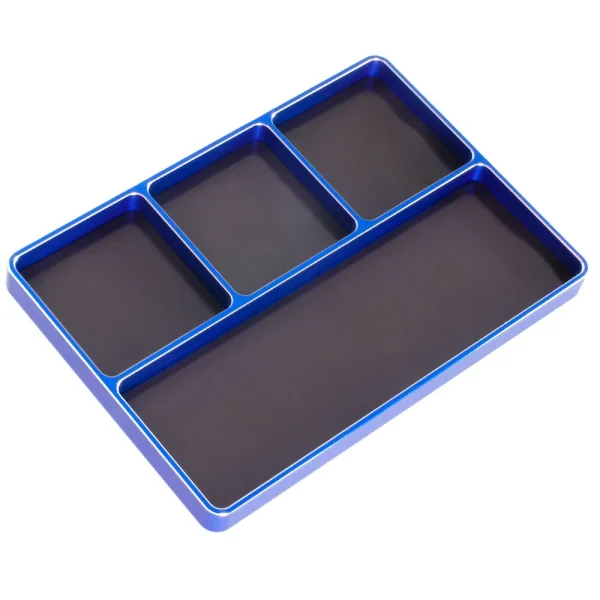 1/8 1/10 Model RC Car Metal CNC Four-Grid Simple Screw Tray Storage Box Metal Nut Screw Tray - Image 2