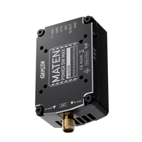 GEPRC MATEN 5.8G 5W 80CH VTX PRO 7-36V IRC Tramp Protocol Support OSD Parameter Adjustment Built-in Microphone Image Transmission for FPV Drones - Image 5
