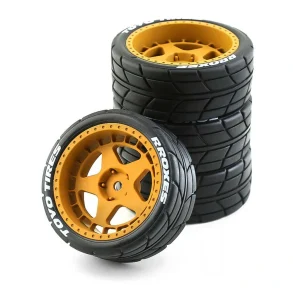 4PCS Drift Rally RC Tires Wheels 12mm Hex for Wltoys 124019 HPI KYOSHO TAMIYA TT02 XV01 1/10 Car Vehicles Model Parts
