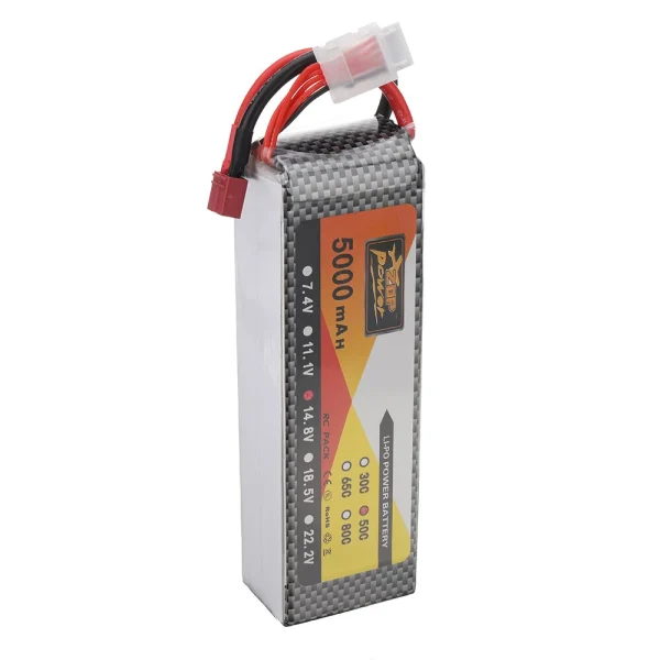 ZOP Power 14.8V 5000mAh 50C 4S LiPo Battery T Plug for RC Car - Image 5