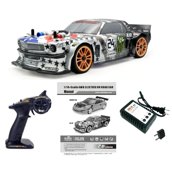 ZD Racing EX16 01/02 RTR 1/16 2.4G 4WD Fast Brushless RC Car Tourning Vehicles On Road Drift Models - Image 6