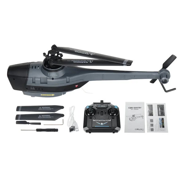 C128 2.4G 4CH 6-Axis Gyro 1080P Camera Optical Flow Localization Altitude Hold Flybarless RC Helicopter RTF - Image 7