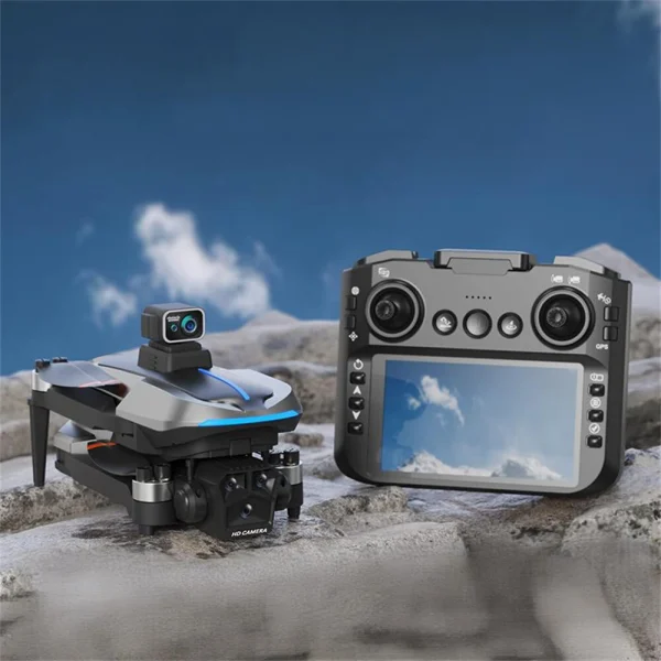 AE8 EVO GPS 5G WiFi FPV with 5.9inch LCD Screen Controller 720P HD Dual Camera Servo Gimbal 360 Obstacle Avoidance Brushless Foldable RC Drone Quadcopter RTF - Image 3