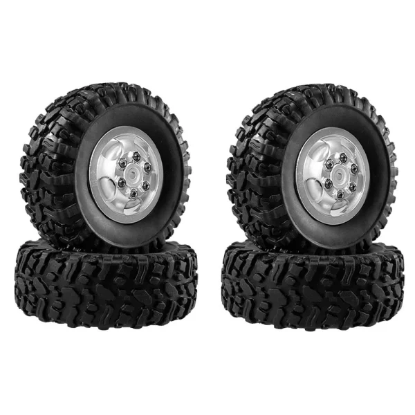 4PCS Upgraded Metal Rims Tires Wheels for TOYOTA Land Cruiser MN82 LC79 MN78 WPL D90 D91 D96 99S 1/12 RC Cars Vehicles Models Spare Parts - Image 2