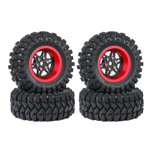 4PCS Upgraded Tires Carbon Fiber Wheel Rims for FMS SCX24 TRX4M 1/18 RC Cars Vehicles Models Spare Parts Accessories - Image 7