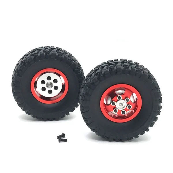 2PCS Upgraded Metal Rims Tires Wheels Double/Single for WPL 1/16 C14 C24 C34 B14 C24 B16 B36 RC Car Vehicles Models Parts - Image 5