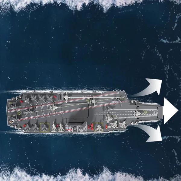 JJRC S19-YW 2.4G Dual Motor RC Simulation Aircraft Carrier RTR Boat Models Toy - Image 5