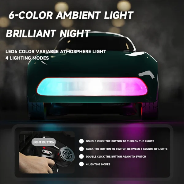 JJRC Q197 RTR 1/64 2.4G 4WD Drift RC Car Mini Race LED Light Radio Control High-Speed Motor Full Proportional On-Road Racing Vehicle Model Boys Gifts Desktop Micro Toys - Image 5
