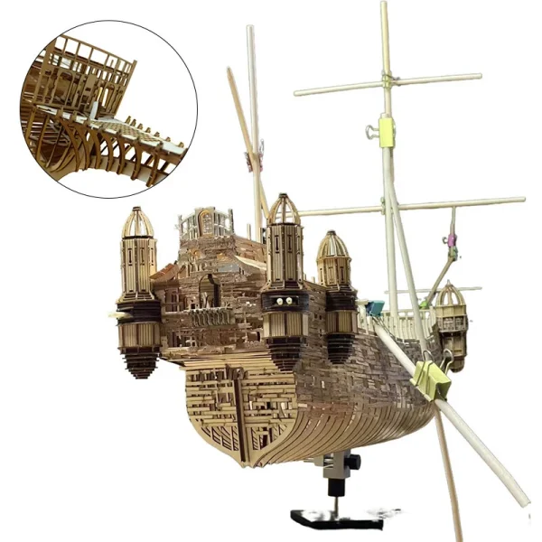 Silent Mary DIY Wooden Pirates Ship Model Kit Building Model Handmade Gift - Image 3