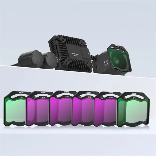 BRDRC Sport Camera Lens Filter Aluminum Alloy Frame Optical Glass UV CPL ND8 ND16 ND32 ND64 Combo Set for O4 Air Unit Pro RC Drone Quadcopter - Image 8