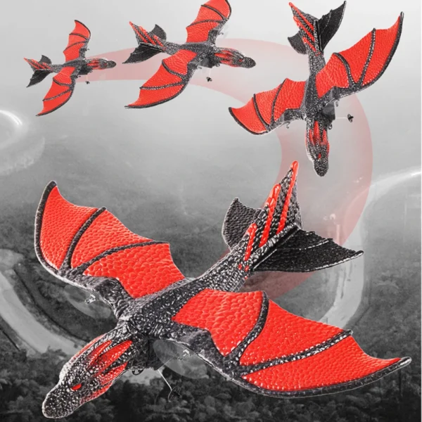 KFPLAN Z60 Flying Dragon 310mm Wingspan 2.4G 2CH Built-in Gyro EPP RC Airplane Glider RTF for Beginners Kids Boys Girls Gifts - Image 2