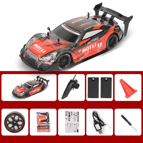 1/14 2.4G 4WD Drift RC Car High Speed LED Light On-Road Racing Remote Control Vehicles Models Multi Player Competiton Toys - Image 6