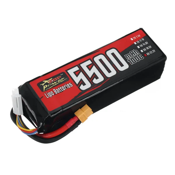 ZOP Power 22.2V 5500mAh 100C 6S 122.1Wh LiPo Battery XT60 Plug for RC Drone - Image 2