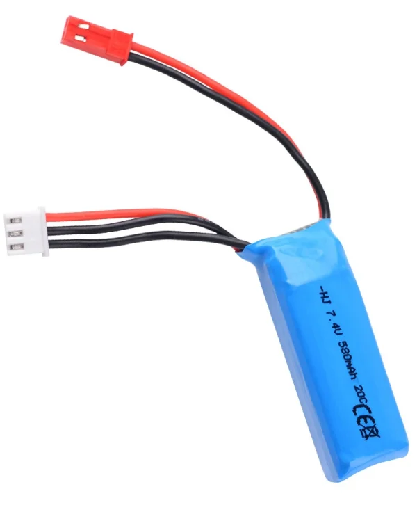 7.4V 580mAh 20C 2S LiPo Battery JST Plug  for Mini-Q Mosquito Car WLtoys K989 K969 1/28 Remote Control Car - Image 4