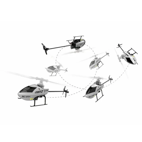 RC ERA C129 V2 2.4G 4CH 6-Axis Gyro 3D Aerobatic Flight Altitude Hold Flybarless RC Helicopter RTF - Image 8