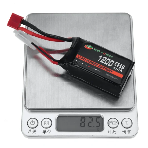 XF POWER 11.1V 1200mAh 25C 3S LiPo Battery T Deans Plug for RC Car - Image 9