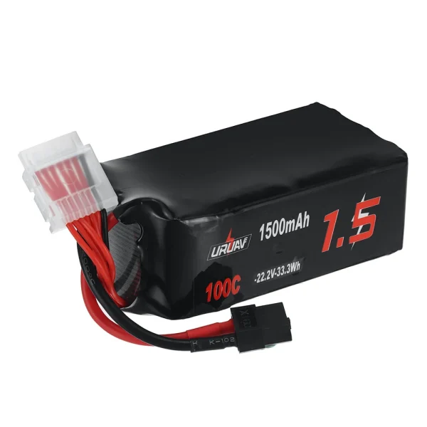 URUAV 22.2V 1500mAh 100C 6S LiPo Battery XT60 Plug for RC Drone - Image 3