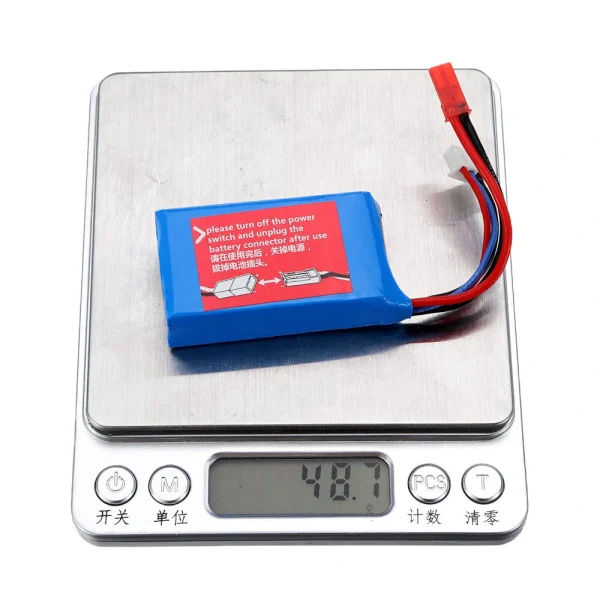 Wltoys 7.4V 1100mAh 20C 2S Lipo Battery JST Plug A949-27 for A949 A959 A969 A979 1/18 RC Vehicles - Image 4