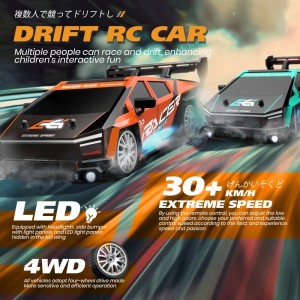 ENOZE 8603 8604 RTR 1/24 2.4G 4WD 30km/h Drift RC Car Tesla AE86 High Speed Racing LED Light On-Road Vehicles Models Toys - Image 8