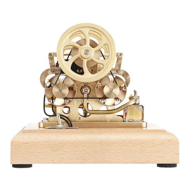Eachine EM1 Micro Engine Model Brass Double Piston Complete STEM Engine Toys Collection Gifts - Image 6