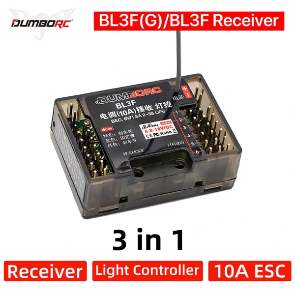 DumboRC BL3F(G) 2.4GHz 6CH 3-in-1 Light Control RC Receiver Support Gyro for X4 X5 X6 X6PM Radio Transmitter - Image 2