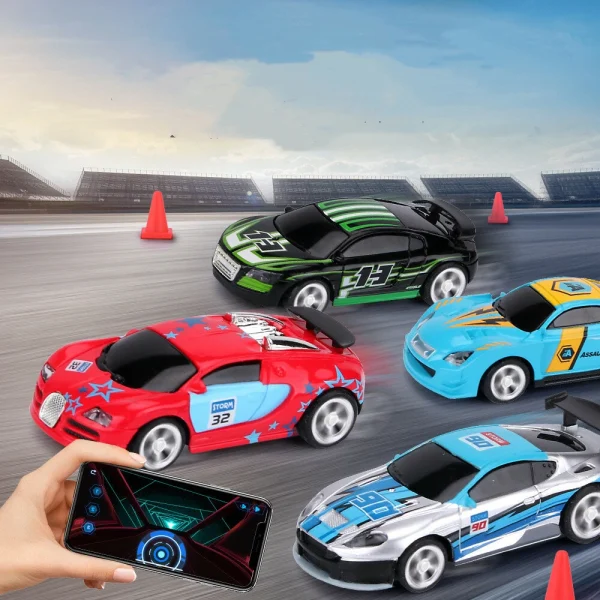1/58 2.4G 4CH Electric Mini RC Car App Controlled Radio Remote Control Mini Racing Toys Model - Image 7