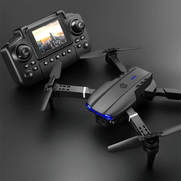 YLR/C E99 / E99D WiFi FPV with LCD Screen Controller HD Dual Camera Lighting Arms Optical Flow Positioning Colorful LED Light Foldable RC Drone Quadcopter RTF - Image 2