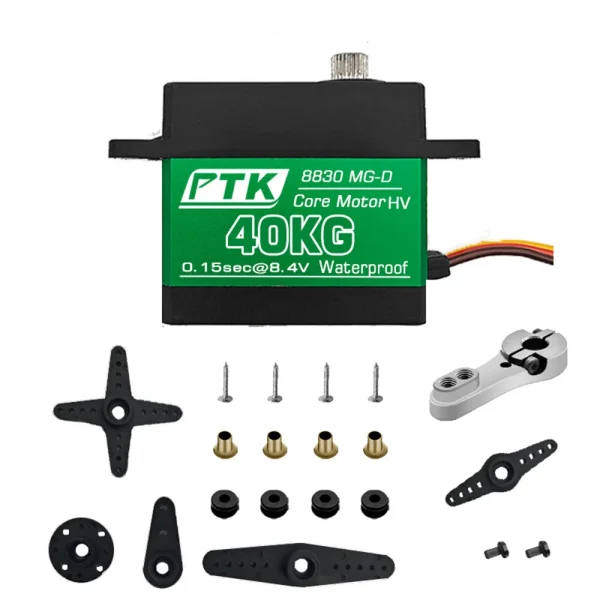 PTK8830 SSG-D 40kg Metal Digital Steering Gear High Torque High Voltage 8.4V Model Aircraft Model Climbing Car RV - Image 4
